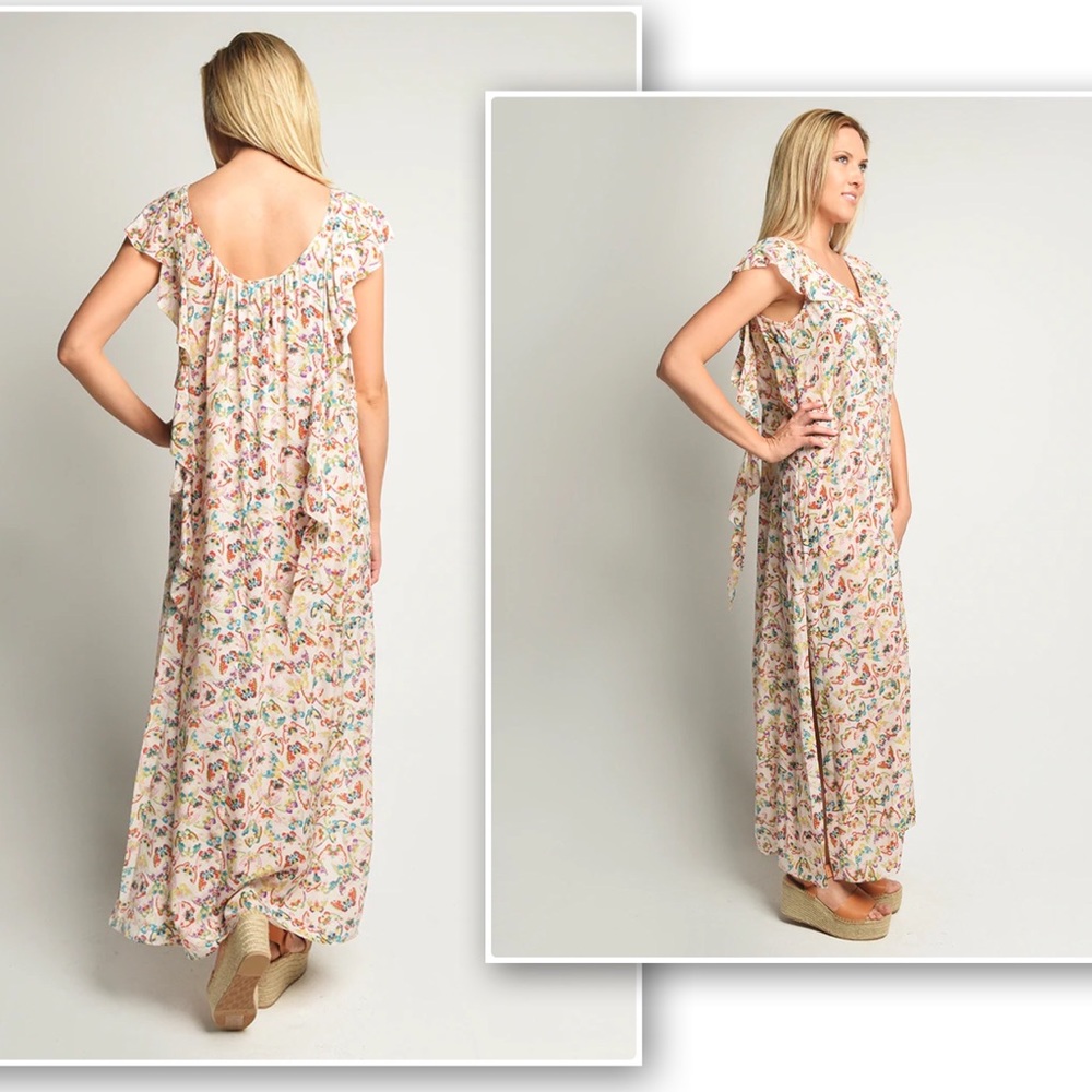 Zadig & Voltaire Reen Butterfly silk maxi dress - S